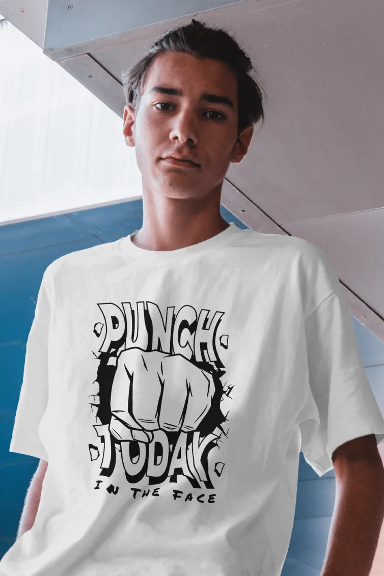 Punch Today In The Face Printed Oversized T-shirt for Men