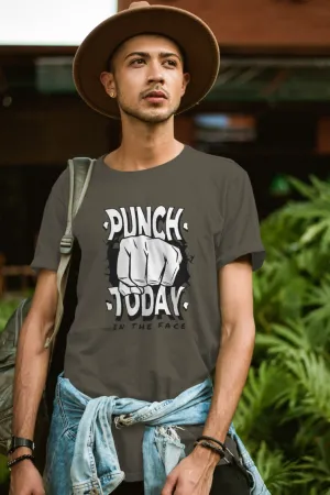 Punch Today In The Face Printed Oversized T-shirt for Men