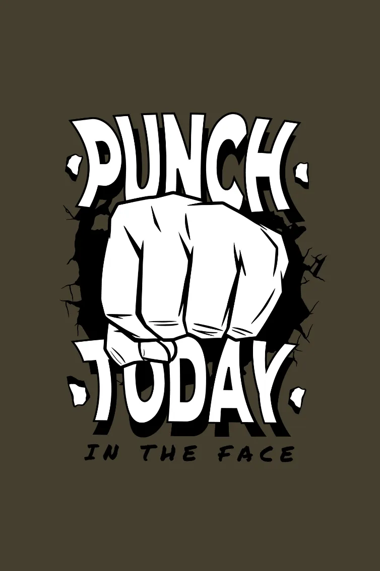 Punch Today In The Face Printed Oversized T-shirt for Men