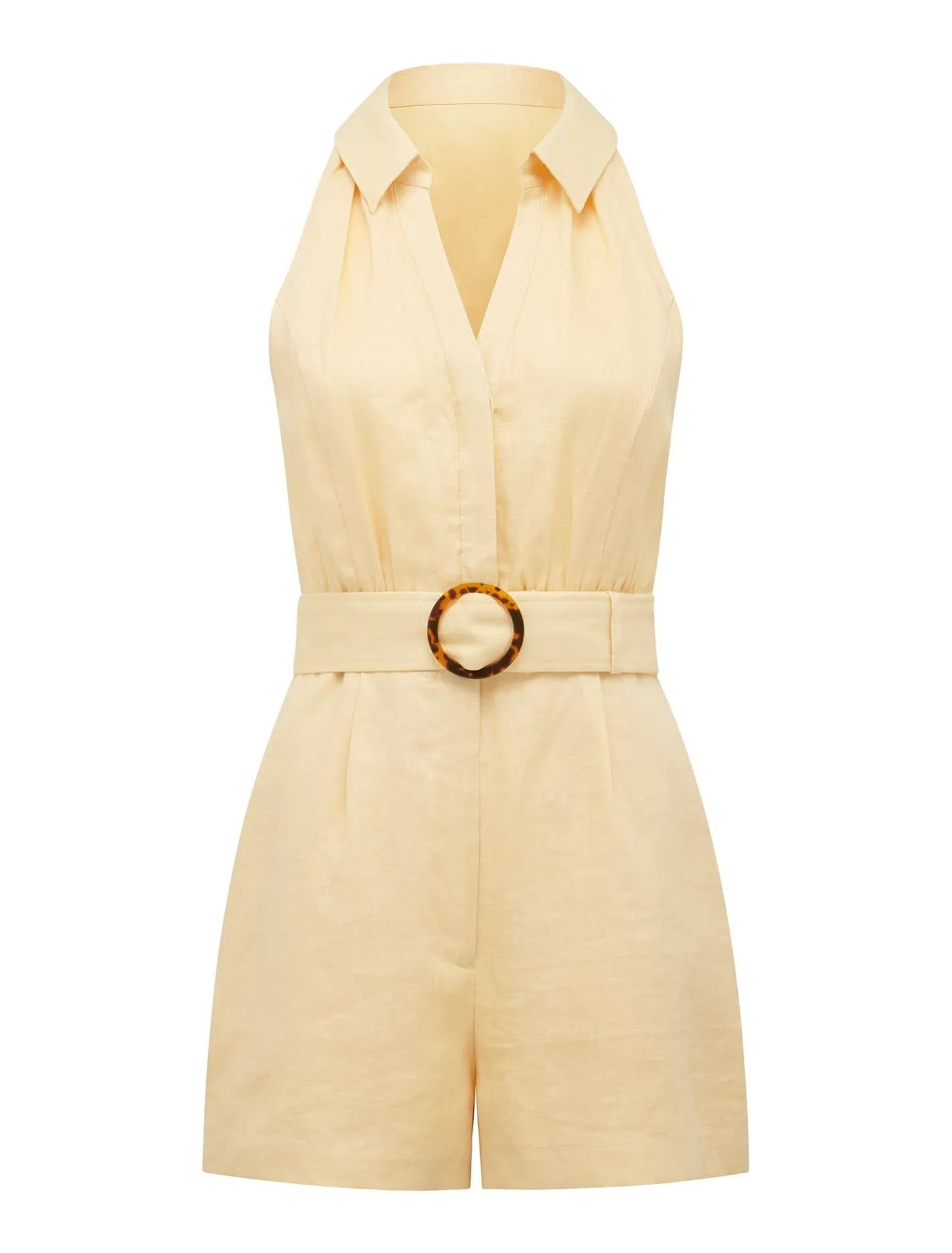 Rhianna Linen Belted Playsuit