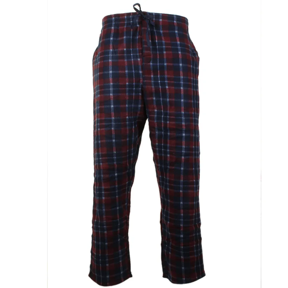 Rugged Frontier Men's Comfy Fleece Plaid Fleece Lounge Sleep Bottom Pajama Pants