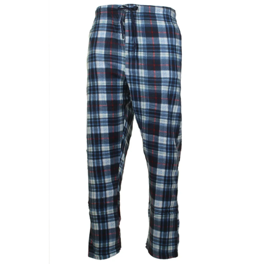 Rugged Frontier Men's Comfy Fleece Plaid Fleece Lounge Sleep Bottom Pajama Pants