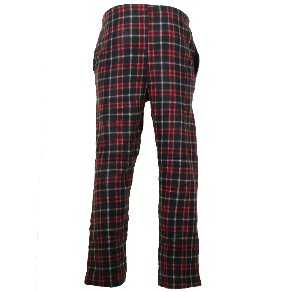 Rugged Frontier Men's Comfy Fleece Plaid Fleece Lounge Sleep Bottom Pajama Pants