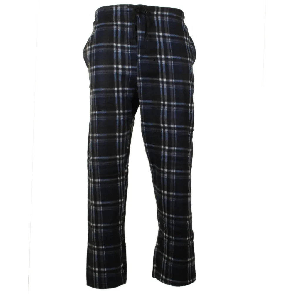 Rugged Frontier Men's Comfy Fleece Plaid Fleece Lounge Sleep Bottom Pajama Pants