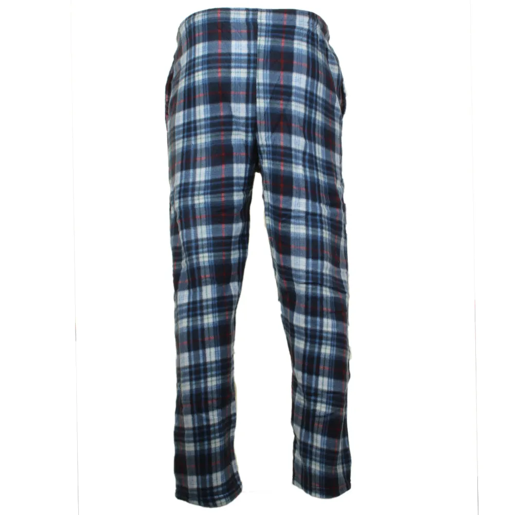 Rugged Frontier Men's Comfy Fleece Plaid Fleece Lounge Sleep Bottom Pajama Pants