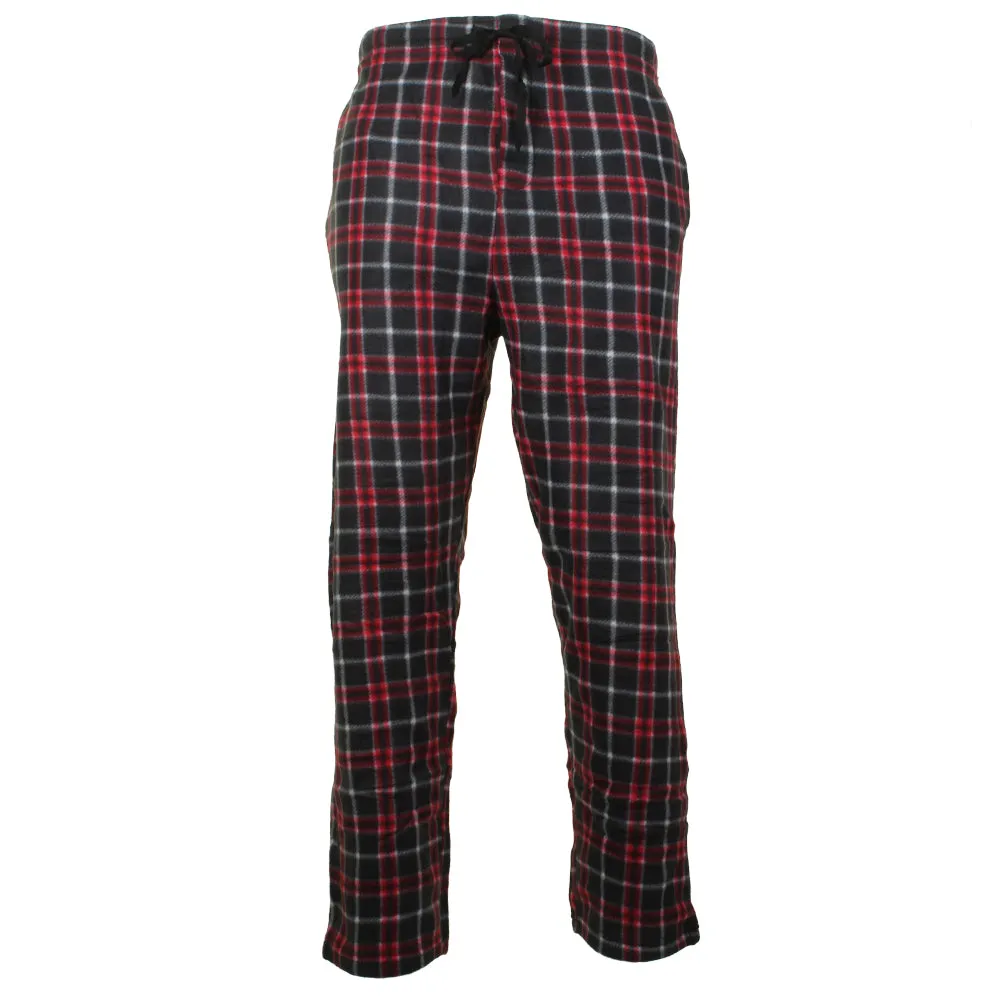 Rugged Frontier Men's Comfy Fleece Plaid Fleece Lounge Sleep Bottom Pajama Pants