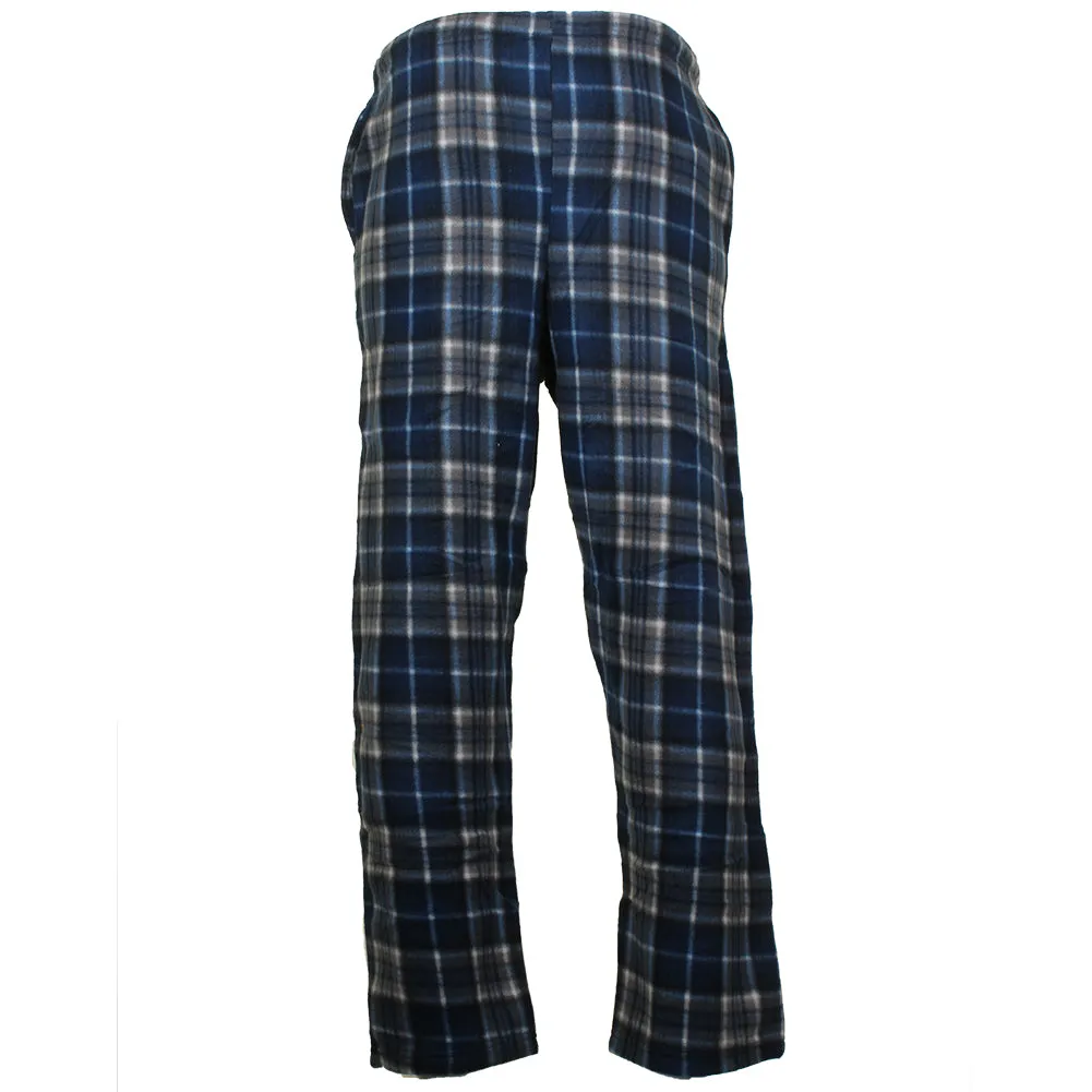 Rugged Frontier Men's Comfy Fleece Plaid Fleece Lounge Sleep Bottom Pajama Pants
