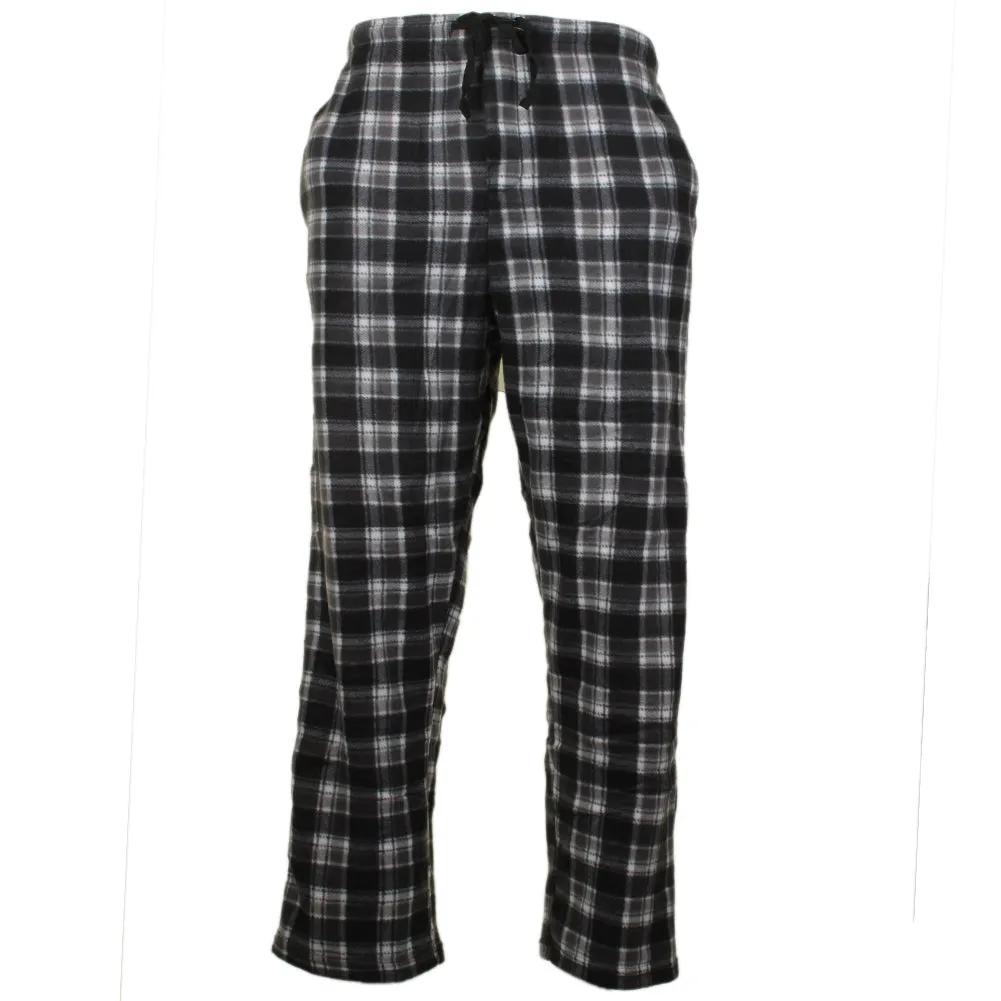Rugged Frontier Men's Comfy Fleece Plaid Fleece Lounge Sleep Bottom Pajama Pants