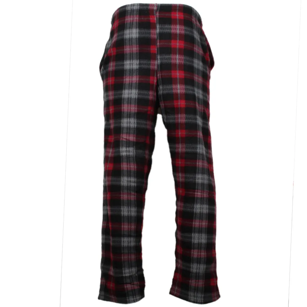 Rugged Frontier Men's Comfy Fleece Plaid Fleece Lounge Sleep Bottom Pajama Pants