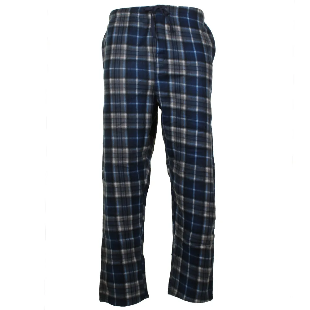 Rugged Frontier Men's Comfy Fleece Plaid Fleece Lounge Sleep Bottom Pajama Pants