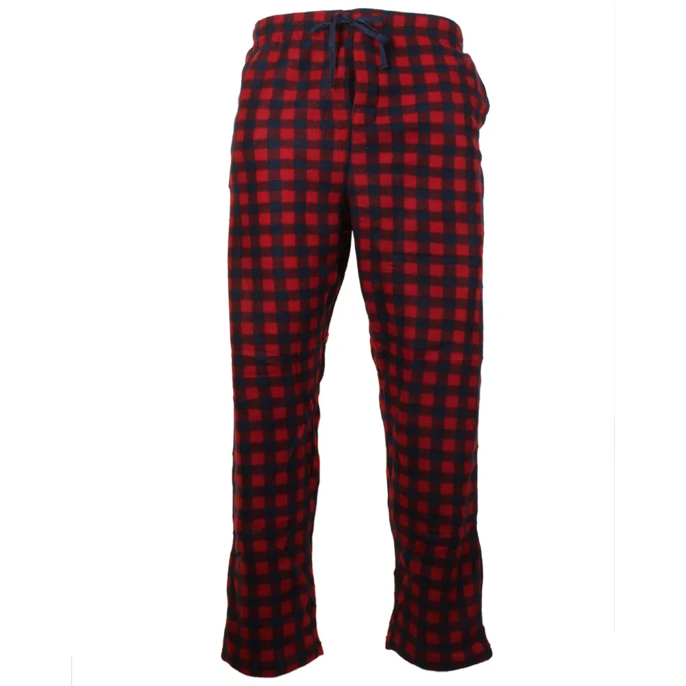 Rugged Frontier Men's Comfy Fleece Plaid Fleece Lounge Sleep Bottom Pajama Pants