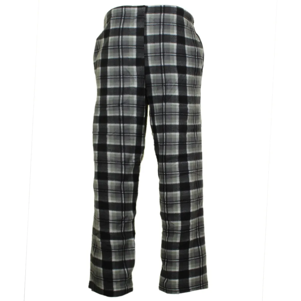 Rugged Frontier Men's Comfy Fleece Plaid Fleece Lounge Sleep Bottom Pajama Pants