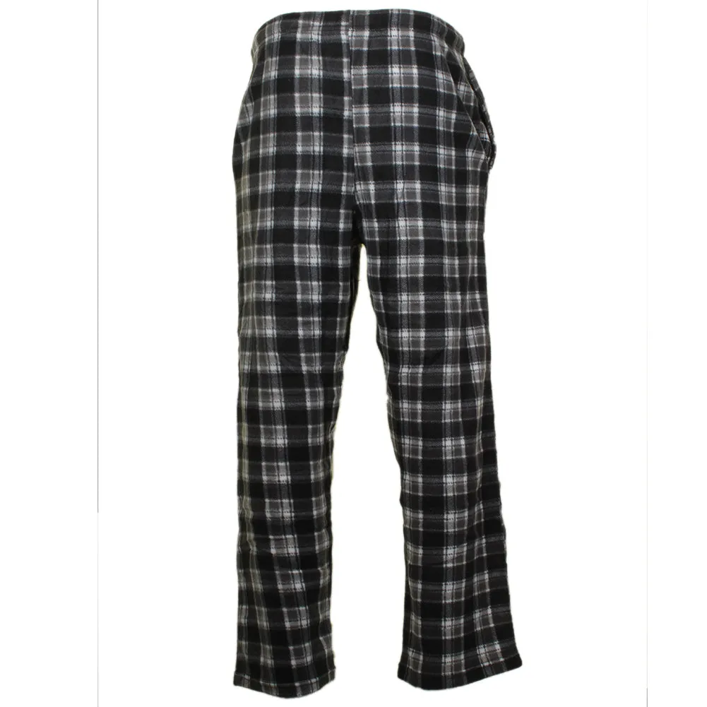 Rugged Frontier Men's Comfy Fleece Plaid Fleece Lounge Sleep Bottom Pajama Pants