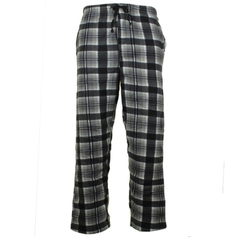 Rugged Frontier Men's Comfy Fleece Plaid Fleece Lounge Sleep Bottom Pajama Pants
