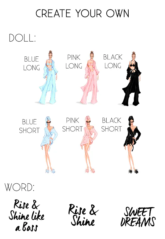 Satin 3/4 Robe - Lounge Collection