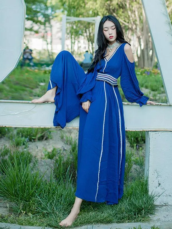 Summer Beach Wide Leg Pants Jumpsuit Romper