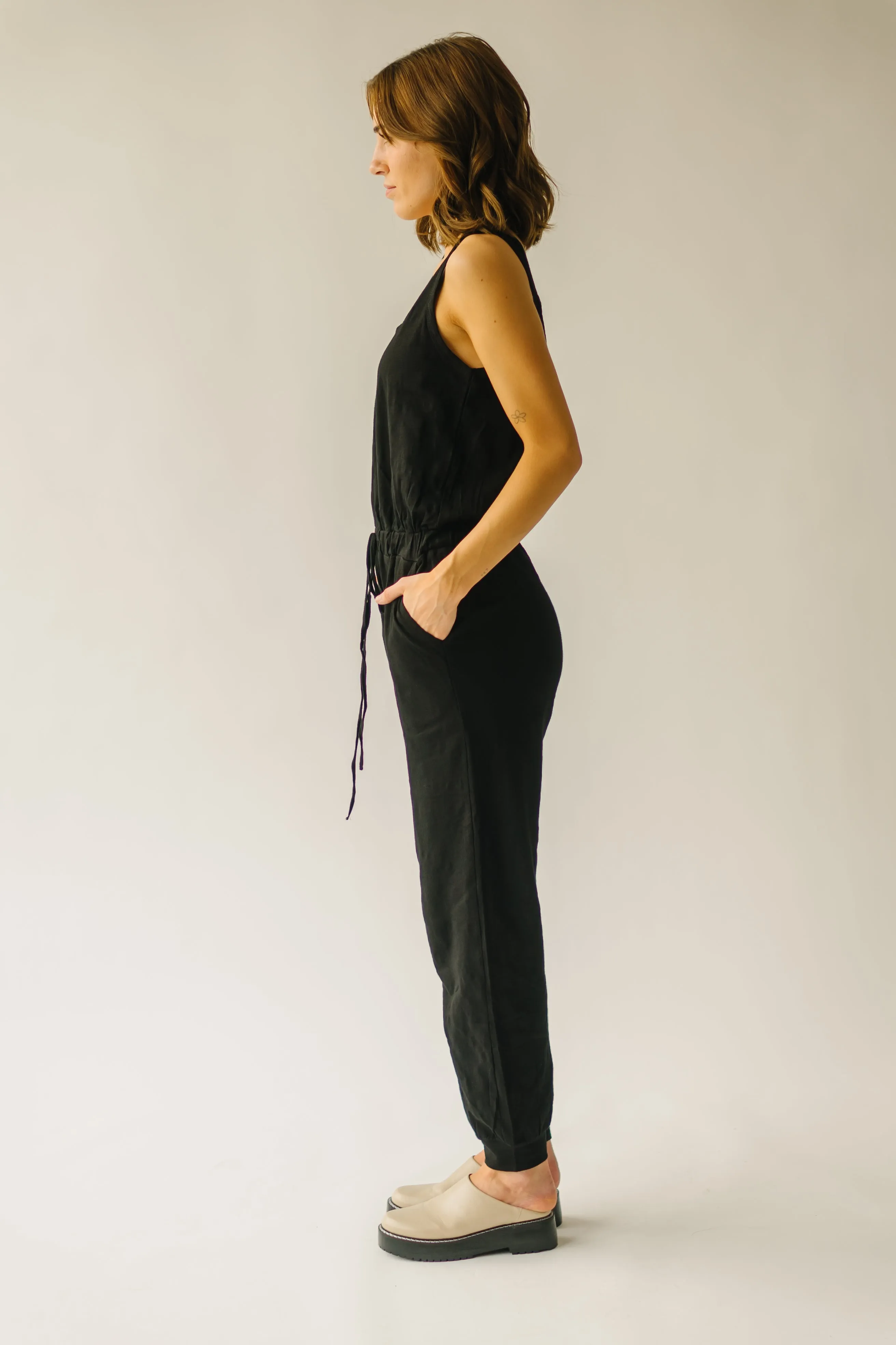 The Schiller Jumpsuit   Cardigan Set in Black
