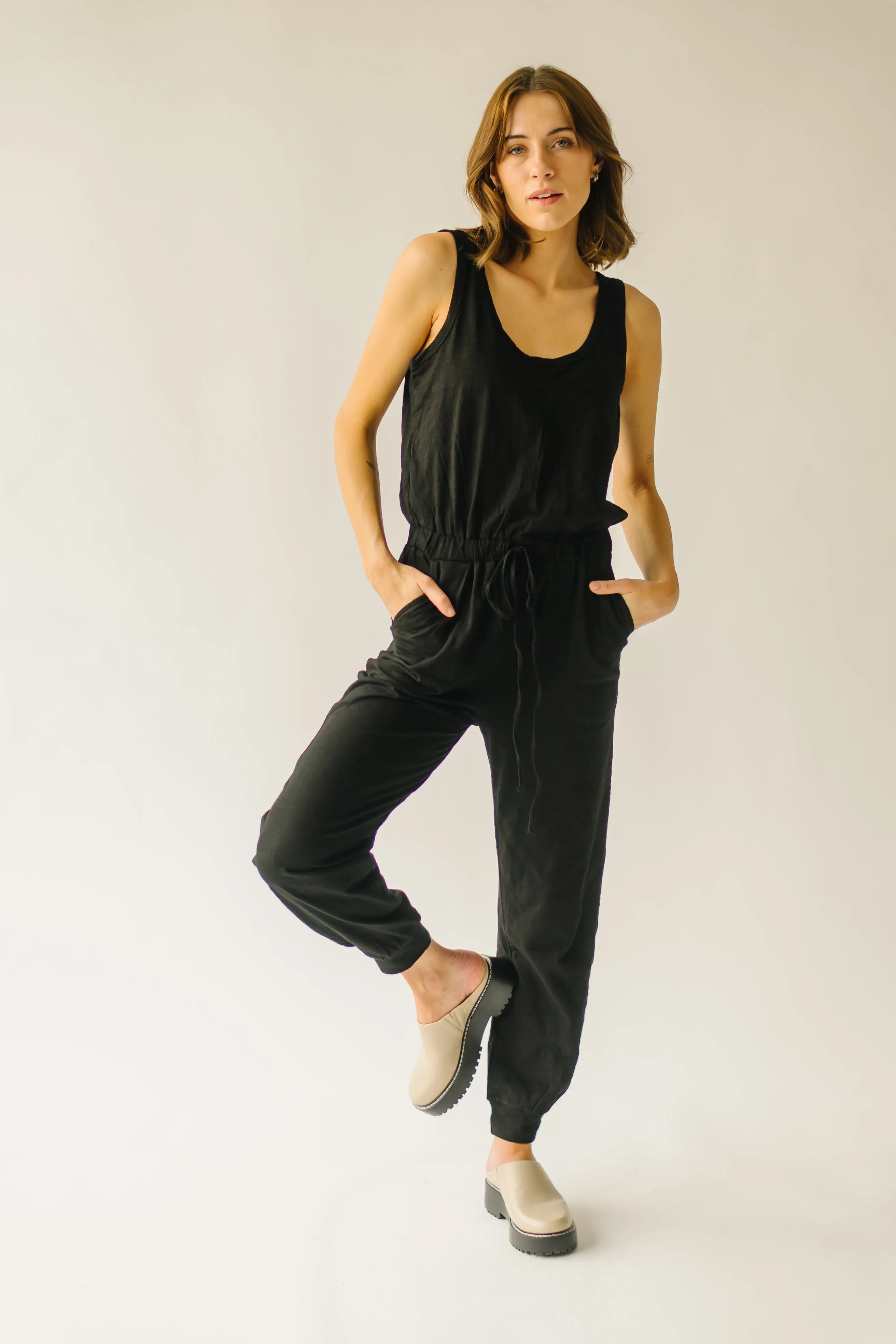 The Schiller Jumpsuit   Cardigan Set in Black