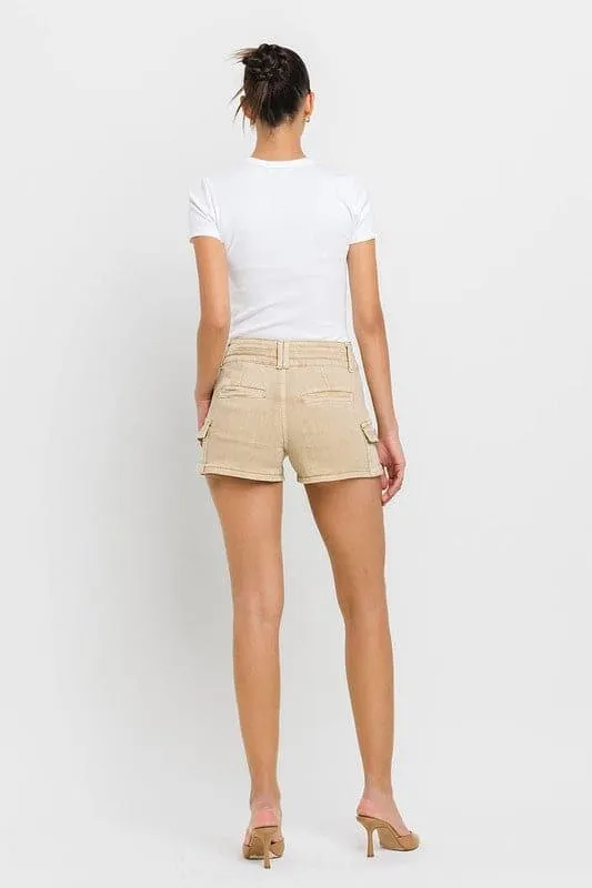 VERVET by Flying Monkey High Rise Cargo Shorts