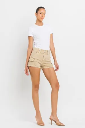 VERVET by Flying Monkey High Rise Cargo Shorts