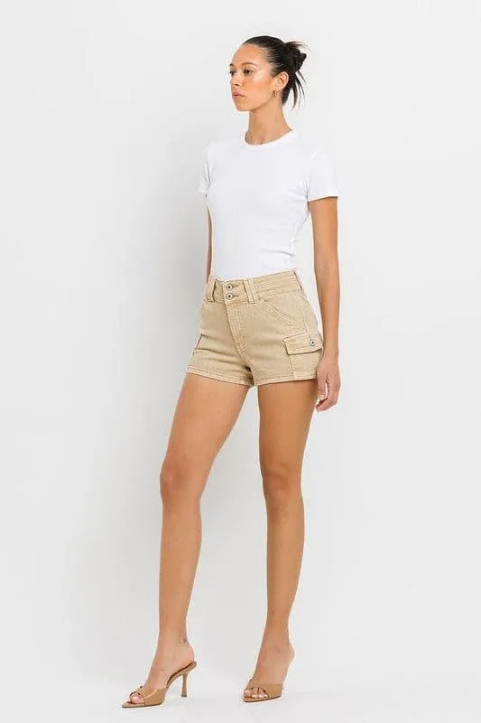 VERVET by Flying Monkey High Rise Cargo Shorts