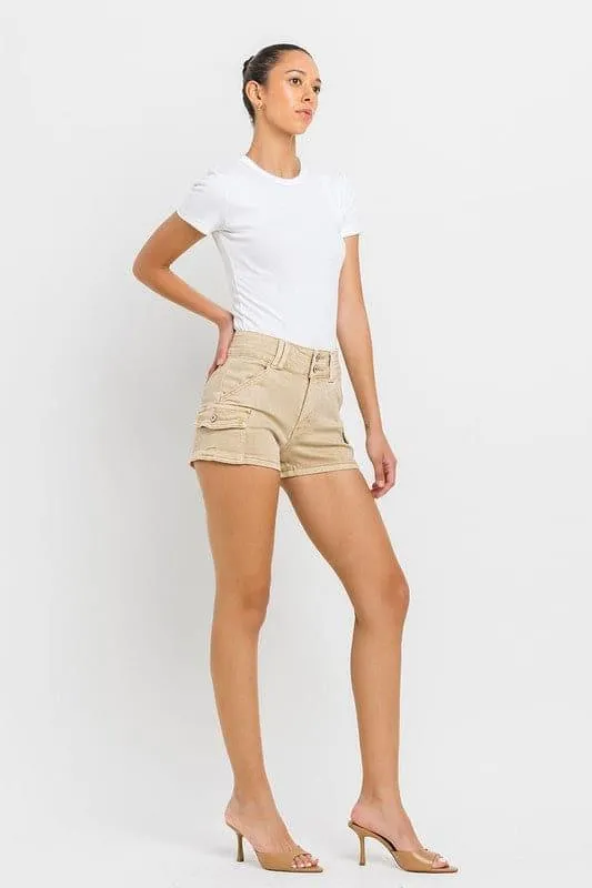 VERVET by Flying Monkey High Rise Cargo Shorts