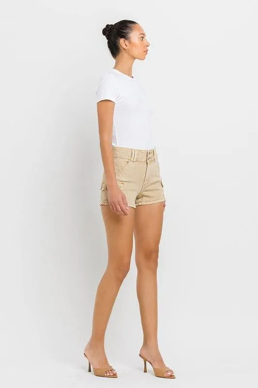 VERVET by Flying Monkey High Rise Cargo Shorts