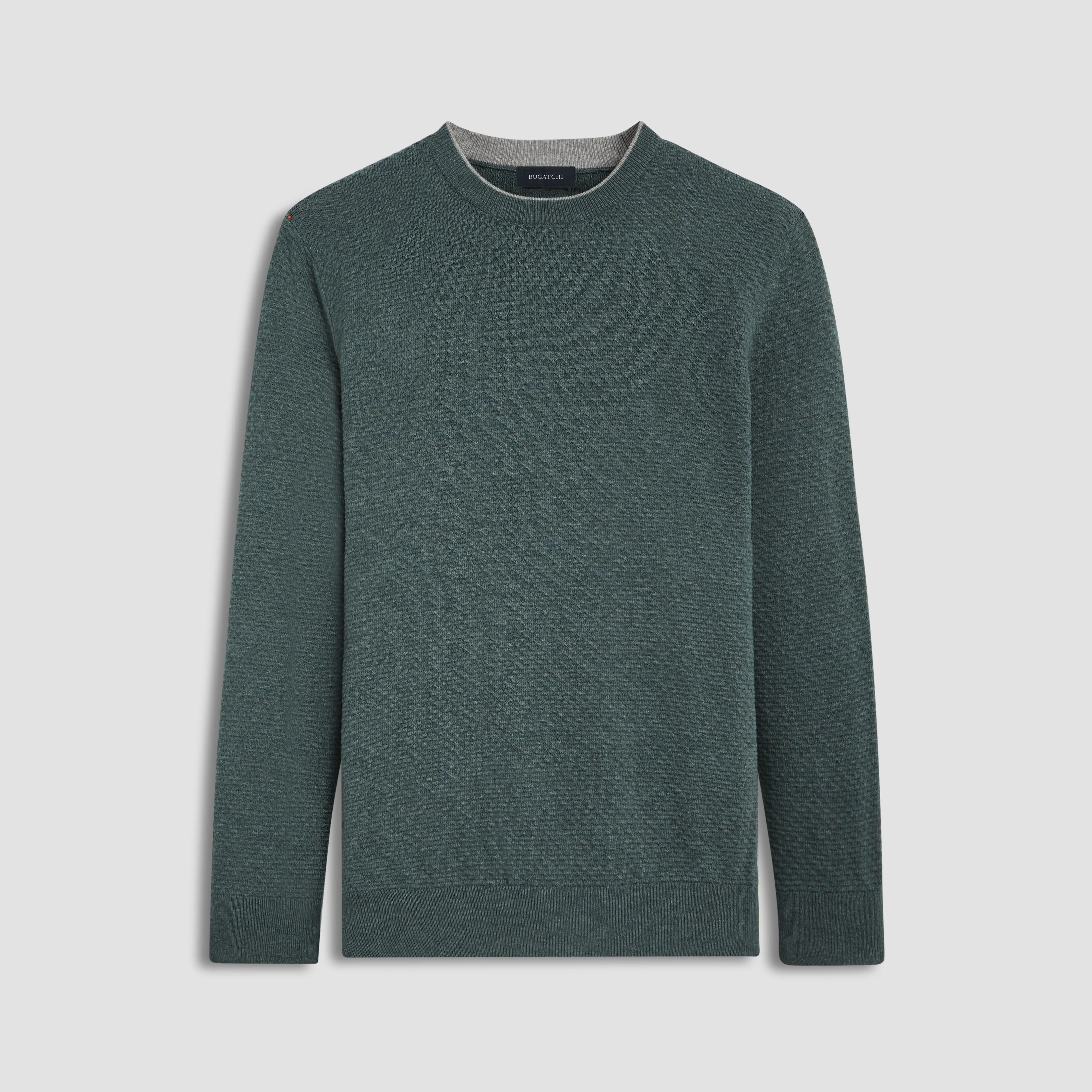 Waffle Stitch Crew Neck Sweater